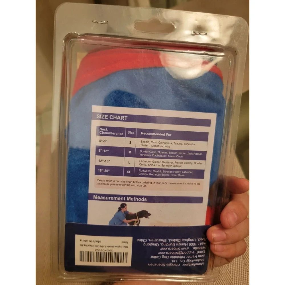 Bilibara Dog Cone Alternative After Surgery Inflatable Recovery Collar Size L